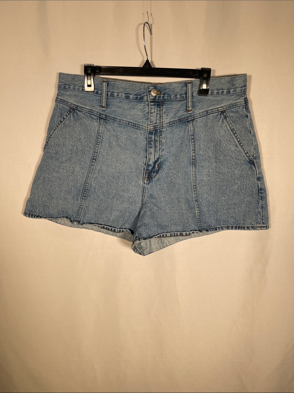 MADEWELL WOMENS HIGH WAIST DENIM JEAN SHORTS 32